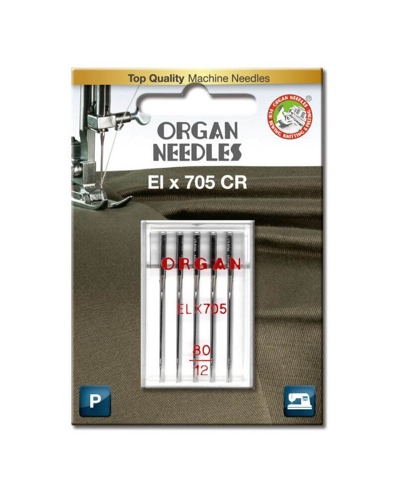 Aiguilles ORGAN ELx705 CR (chrome) Taille 80 5pcs