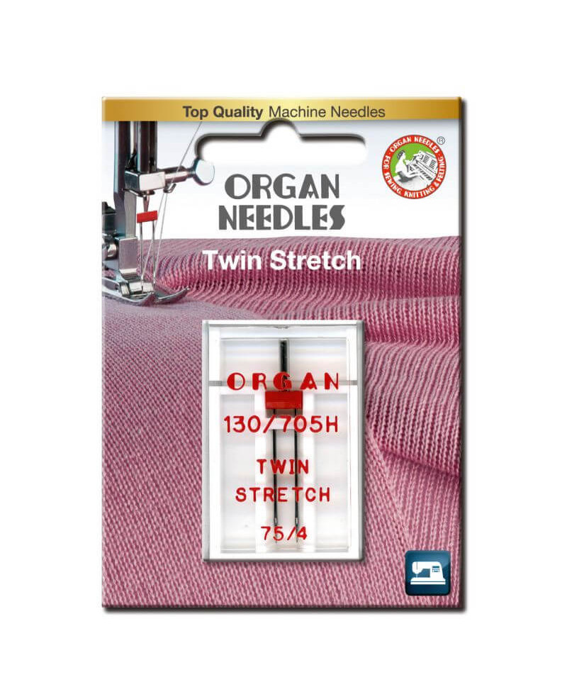 Aiguille Double ORGAN Stretch Taille 75 écartement 4mm 1pcs