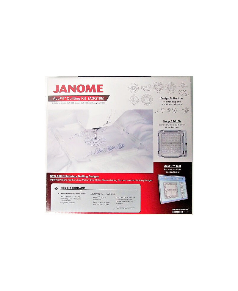 Cadre Quilting Acufil ASQ18b 184mm X184mm Janome 500E Cadre Quilting Acufil ASQ18b 184mm X184mm Janome 500E