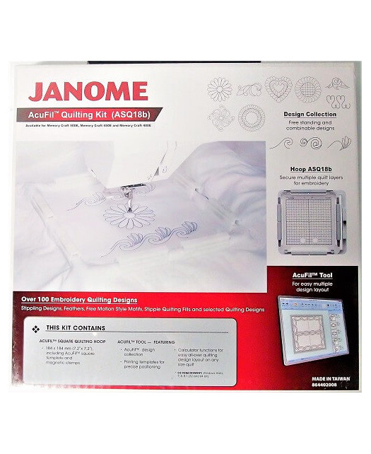 Cadre Quilting Acufil ASQ18b 184mm X184mm Janome 500E