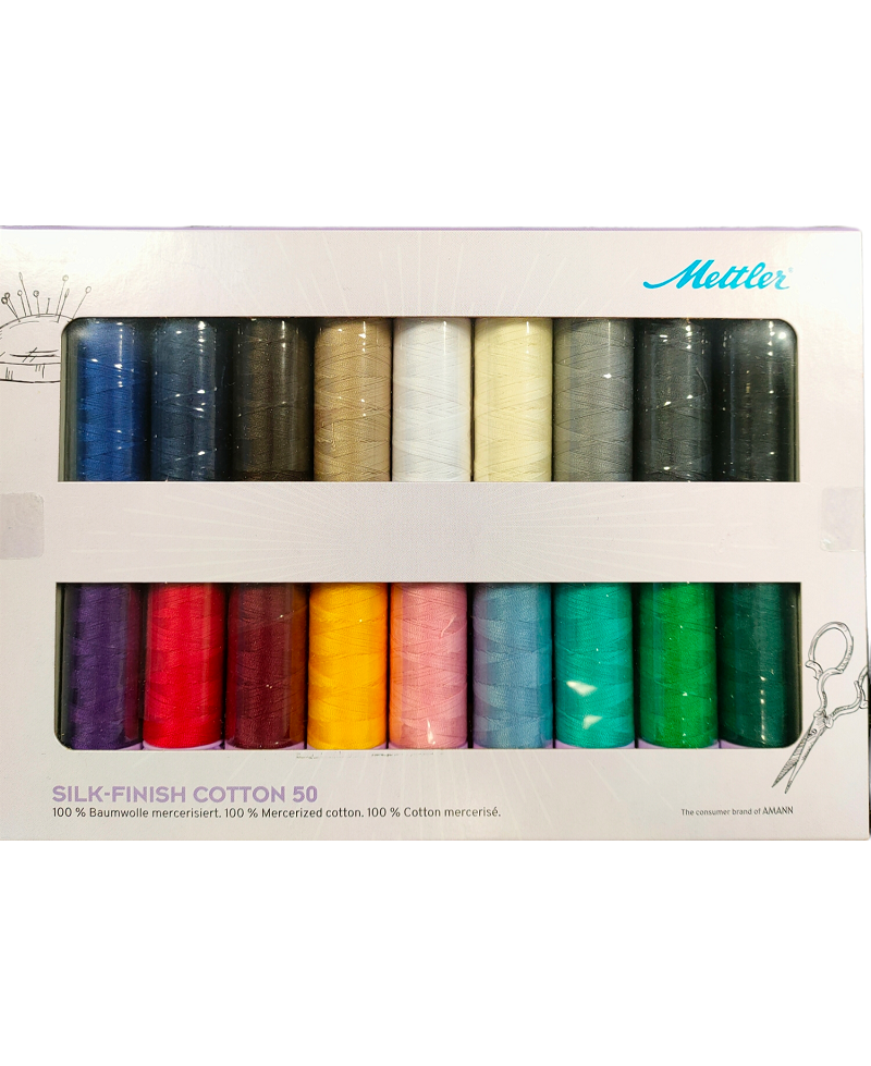 Coffret Mettler 18 bobines Coton