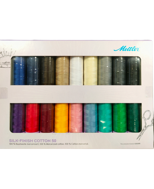 Coffret Mettler 18 bobines Coton